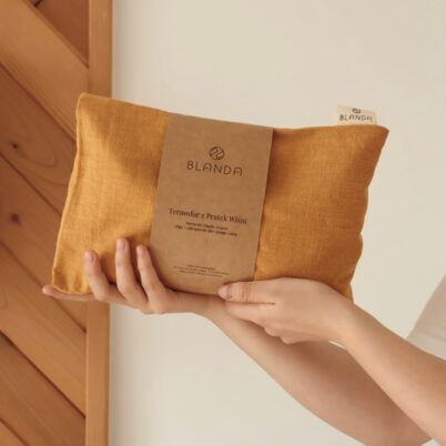 Lniany termofor z pestek wiśni